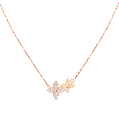 [⭐Novea]STAR BLOSSOM NECKLACE PINK GOLD DIAMONDS