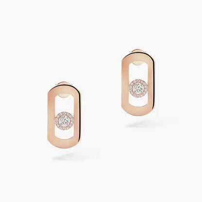 [⭐Novea]So Move Diamond Earrings in Yellow Gold
