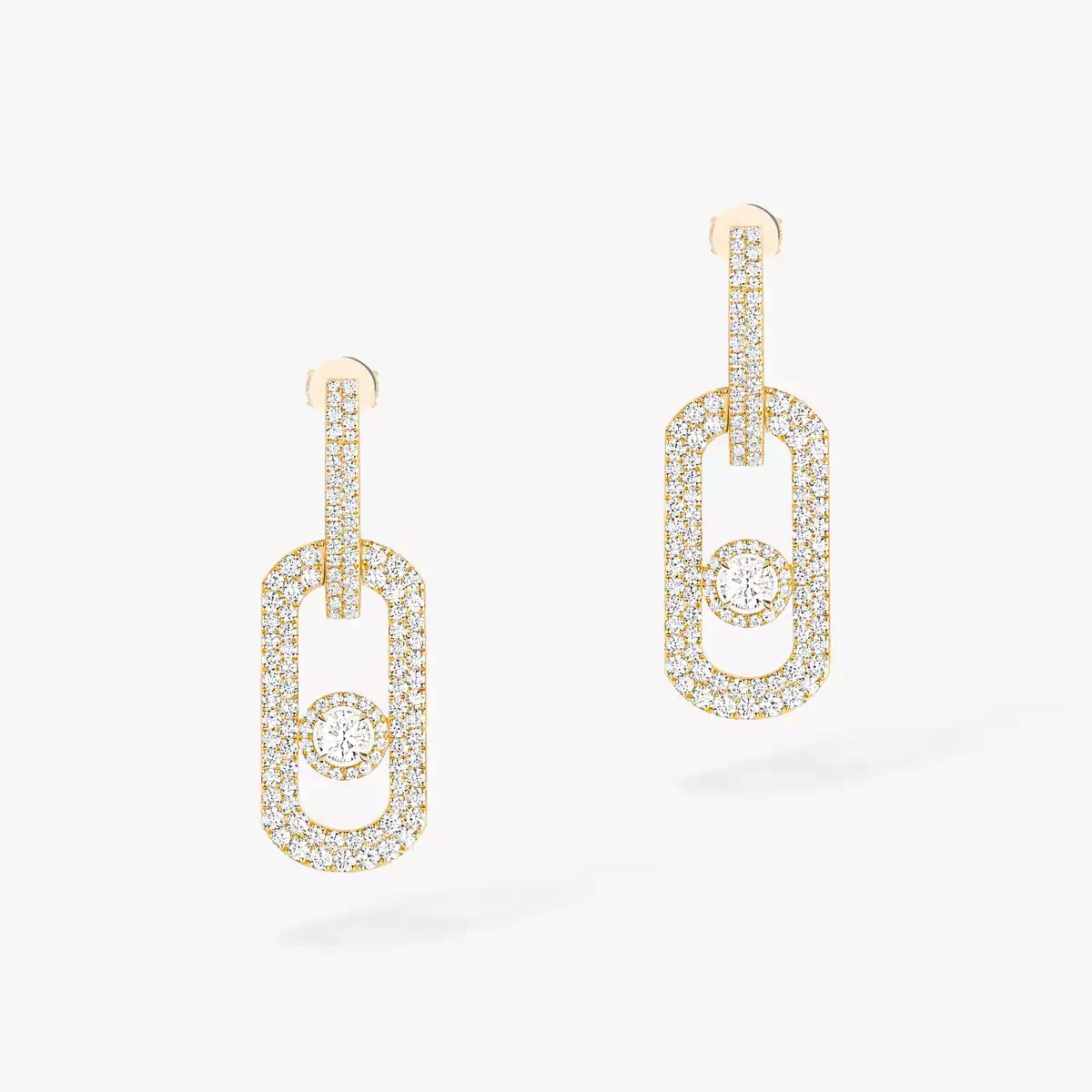 [⭐Novea]So Move XL Pave_-Set Diamond Pendant Earrings