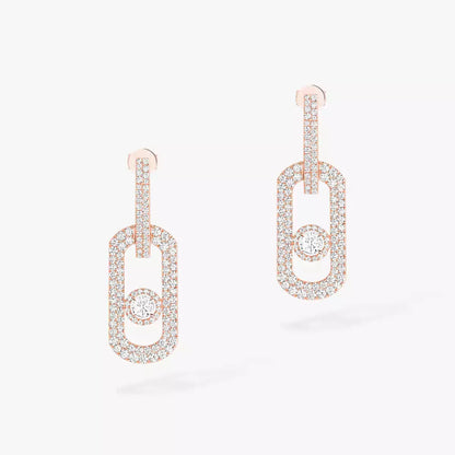 [⭐Novea]So Move XL Pave_-Set Diamond Pendant Earrings