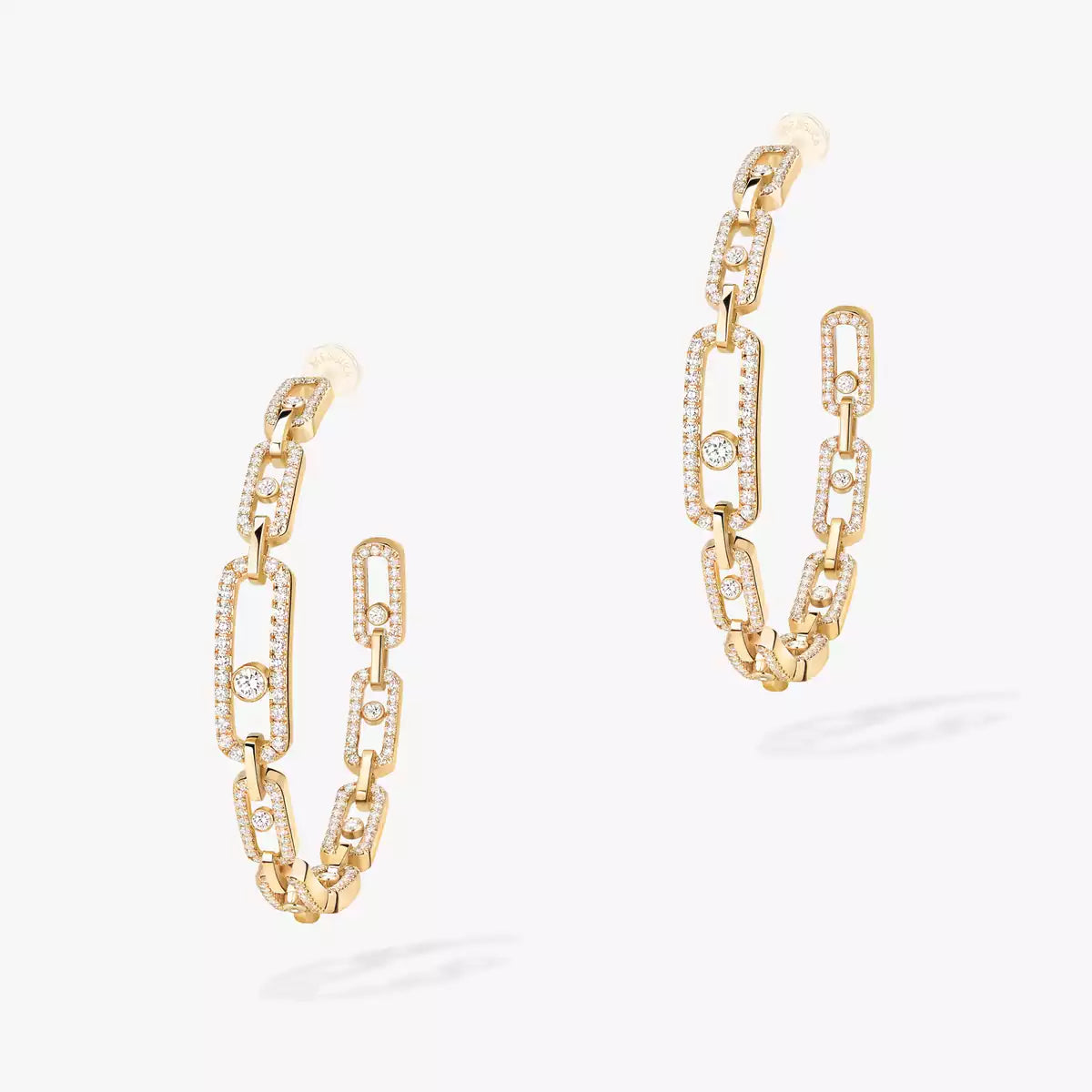 [[⭐Novea]Move Link Diamond Hoop Earrings