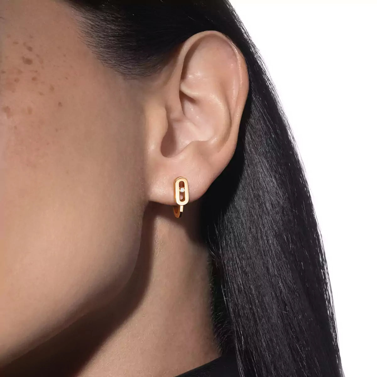 [⭐Novea]Diamond Mini Hoop Earrings Move Classique