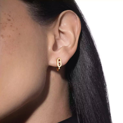 [⭐Novea]Diamond Mini Hoop Earrings Move Classique