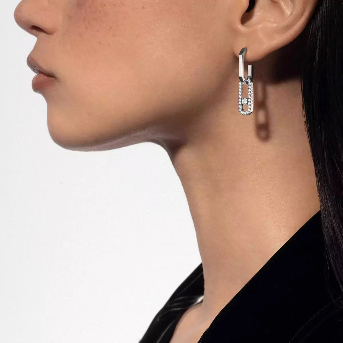 [⭐Novea]Move Link Diamond Earrings