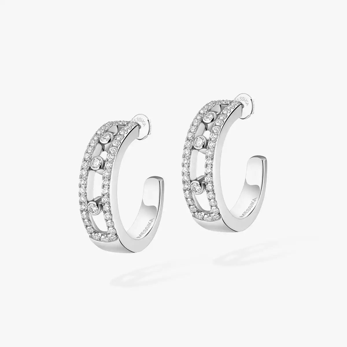 [⭐Novea]Diamond Pave_ Hoop Earrings Move