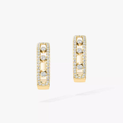 [⭐Novea]Diamond Pave_ Hoop Earrings Move