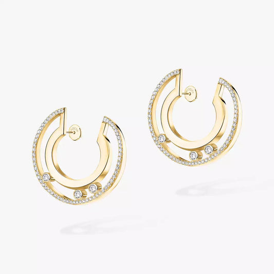 [⭐Novea]Move Romane Small Diamond Hoop Earrings