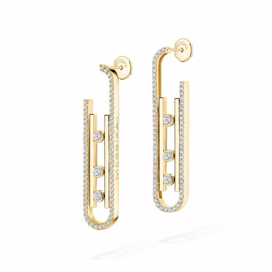 [⭐Novea]Diamond Pendant Earrings Move 10Th