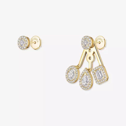 [⭐Novea] My Twin Trio  Diamond Earrings