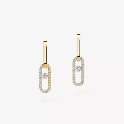 [⭐Novea]Move Link Diamond Earrings