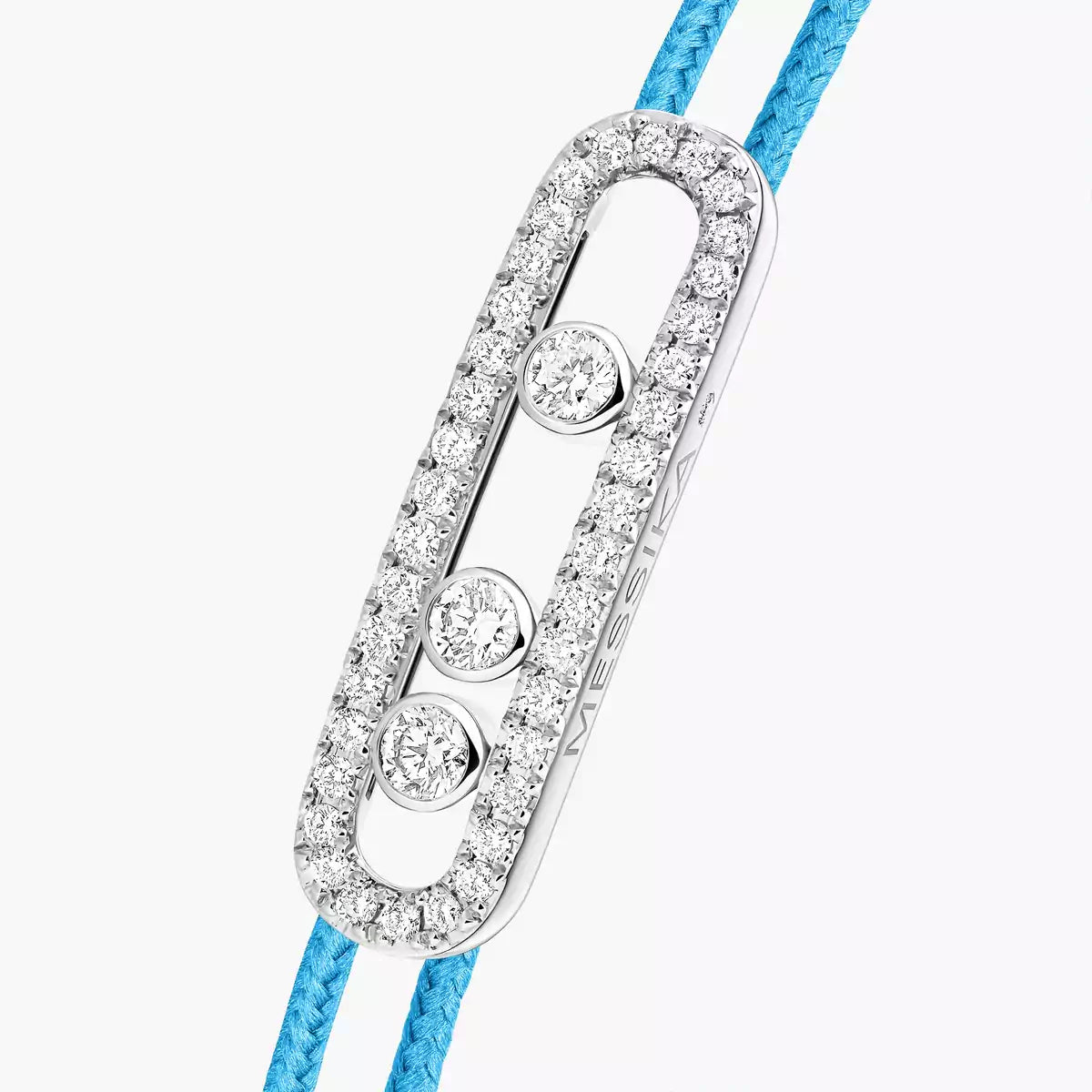 [⭐Novea]Messika Care(s) pink cord pavé bracelet
