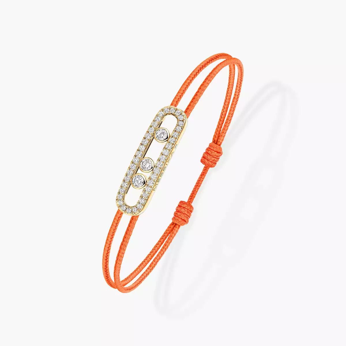 [⭐Novea]Messika Care(s) pink cord pavé bracelet
