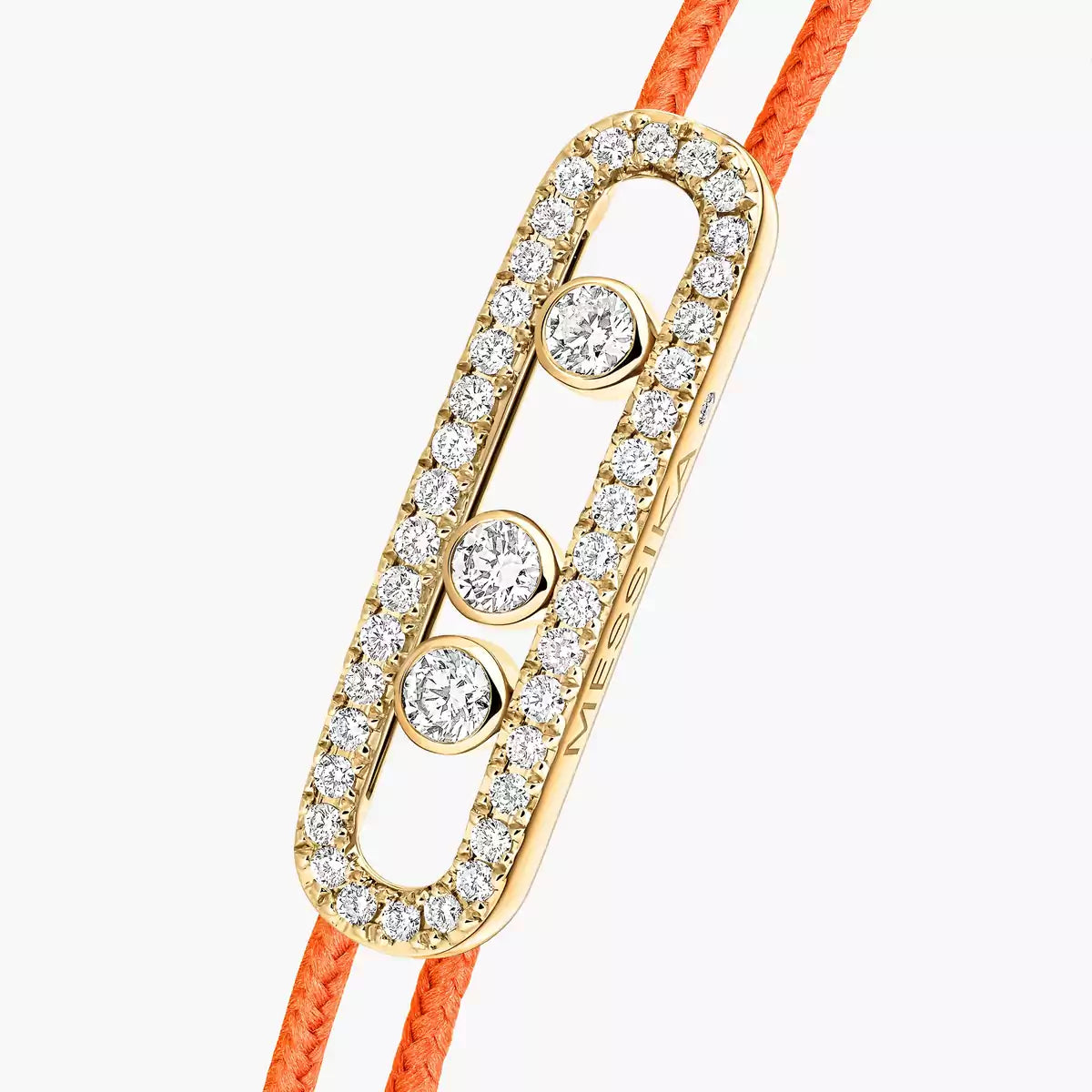 [⭐Novea]Messika Care(s) pink cord pavé bracelet