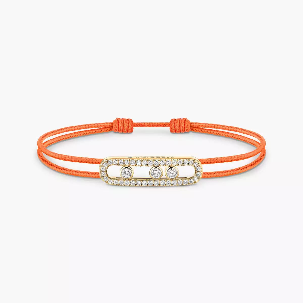 [⭐Novea]Messika Care(s) pink cord pavé bracelet