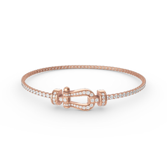 [⭐Novea]FORCE  HORSESHOE  DIAMOND TENNIS BRACELET