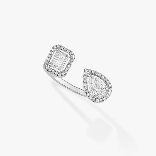 [⭐Novea]MY TWIN TOI & MOI SILVER DIAMOND RING