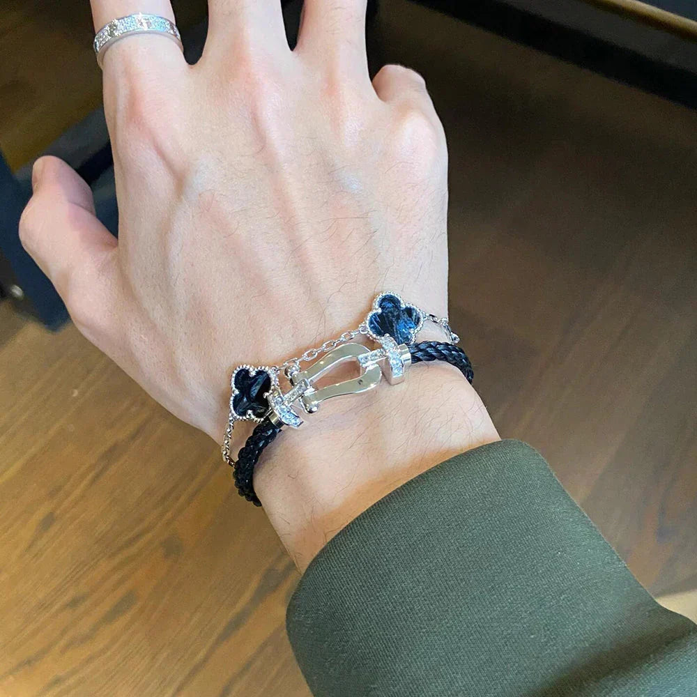 [⭐Novea]CLOVER 5 MOTIF PIETERSITE BRACELET COLLECTION
