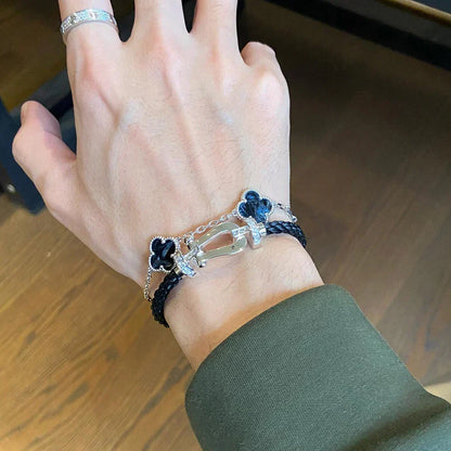 [⭐Novea]CLOVER 5 MOTIF PIETERSITE BRACELET COLLECTION