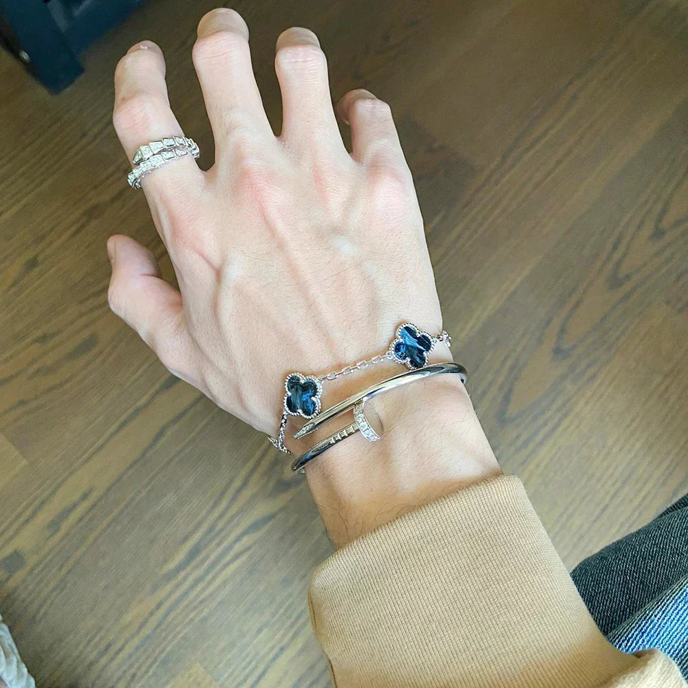 [⭐Novea]CLOVER 5 MOTIF PIETERSITE BRACELET COLLECTION