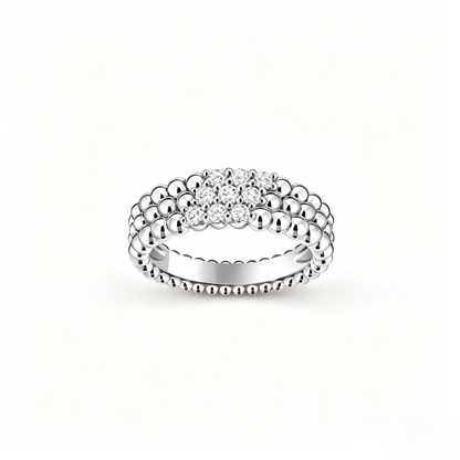 [⭐Novea] THREE-ROW DIAMOND RING