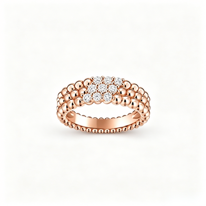 [⭐Novea] THREE-ROW DIAMOND RING