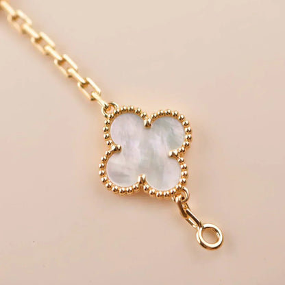 [⭐Novea]CLOVER WHITE PEARL MOP 5 MOTIF BRACELET COLLECTION