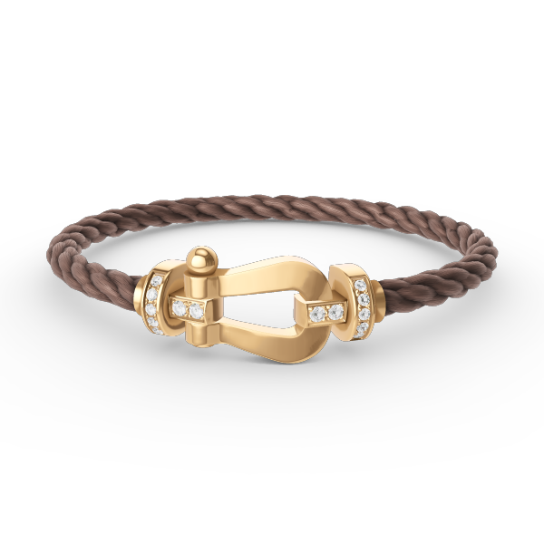 [⭐Novea]FORCE LARGE HORSESHOE HALF DIAMOND BRACELET GOLD