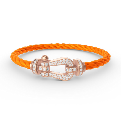 [⭐Novea]FORCE LARGE HORSESHOE FULL DIAMOND BRACELET ROSE GOLD