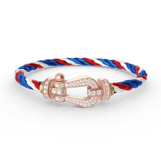 [⭐Novea]FORCE LARGE HORSESHOE FULL DIAMOND BRACELET ROSE GOLD