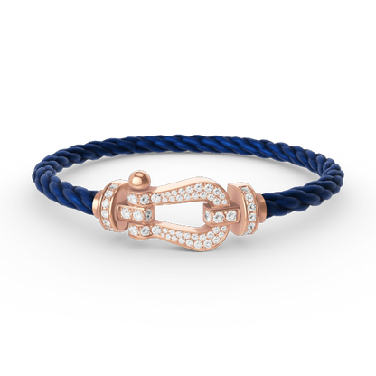 [⭐Novea]FORCE LARGE HORSESHOE FULL DIAMOND BRACELET ROSE GOLD
