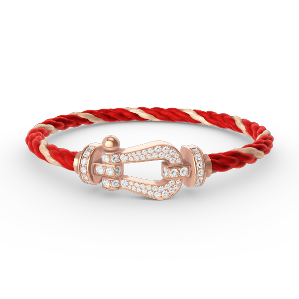 [⭐Novea]FORCE LARGE HORSESHOE FULL DIAMOND BRACELET ROSE GOLD