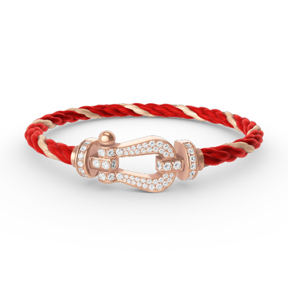 [⭐Novea]FORCE LARGE HORSESHOE FULL DIAMOND BRACELET ROSE GOLD