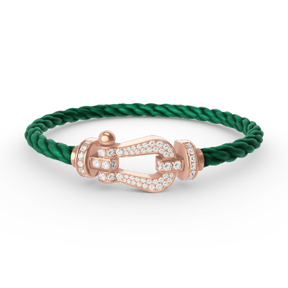 [⭐Novea]FORCE LARGE HORSESHOE FULL DIAMOND BRACELET ROSE GOLD