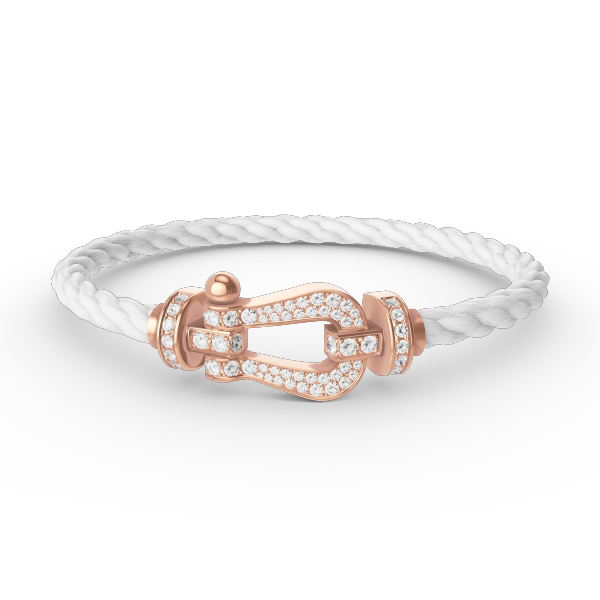[⭐Novea]FORCE LARGE HORSESHOE FULL DIAMOND BRACELET ROSE GOLD