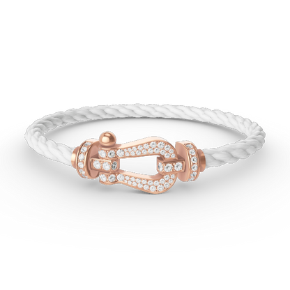 [⭐Novea]FORCE LARGE HORSESHOE FULL DIAMOND BRACELET ROSE GOLD