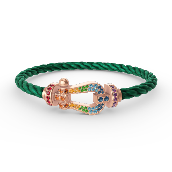 [⭐Novea]FORCE LARGE HORSESHOE  COLORED DIAMOND BRACELET ROSE GOLD