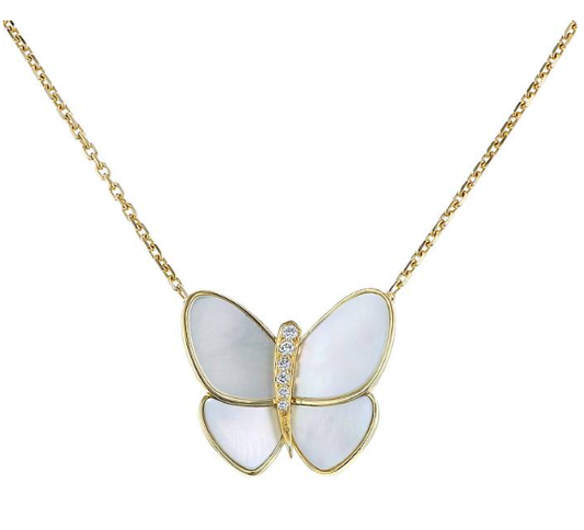 [⭐Novea]BUTTERFLY GOLD MOP DIAMOND NECKLACE