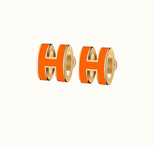 [⭐Novea]MINI POP H EARRINGS ORANGE