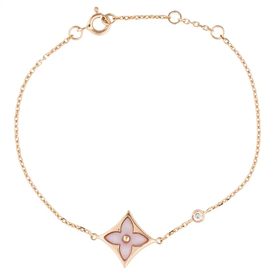 [⭐Novea]STAR 1 DIAMOND PINK GOLD BRACELET