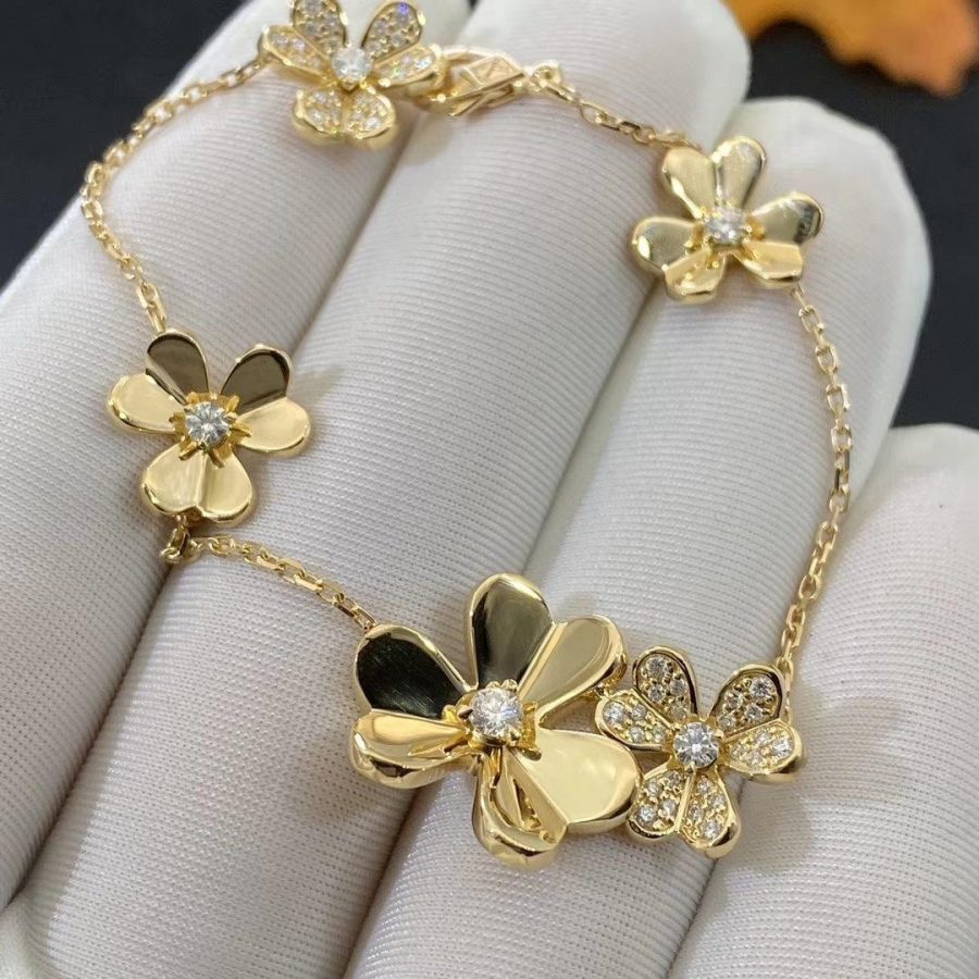 [⭐Novea]FRIVOLE GOLD 5 FLOWERS BRACELET
