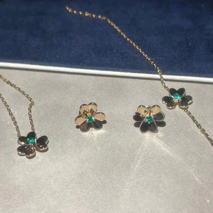 [⭐Novea]FRIVOLE  FLOWER MALACHITE EARRINGS