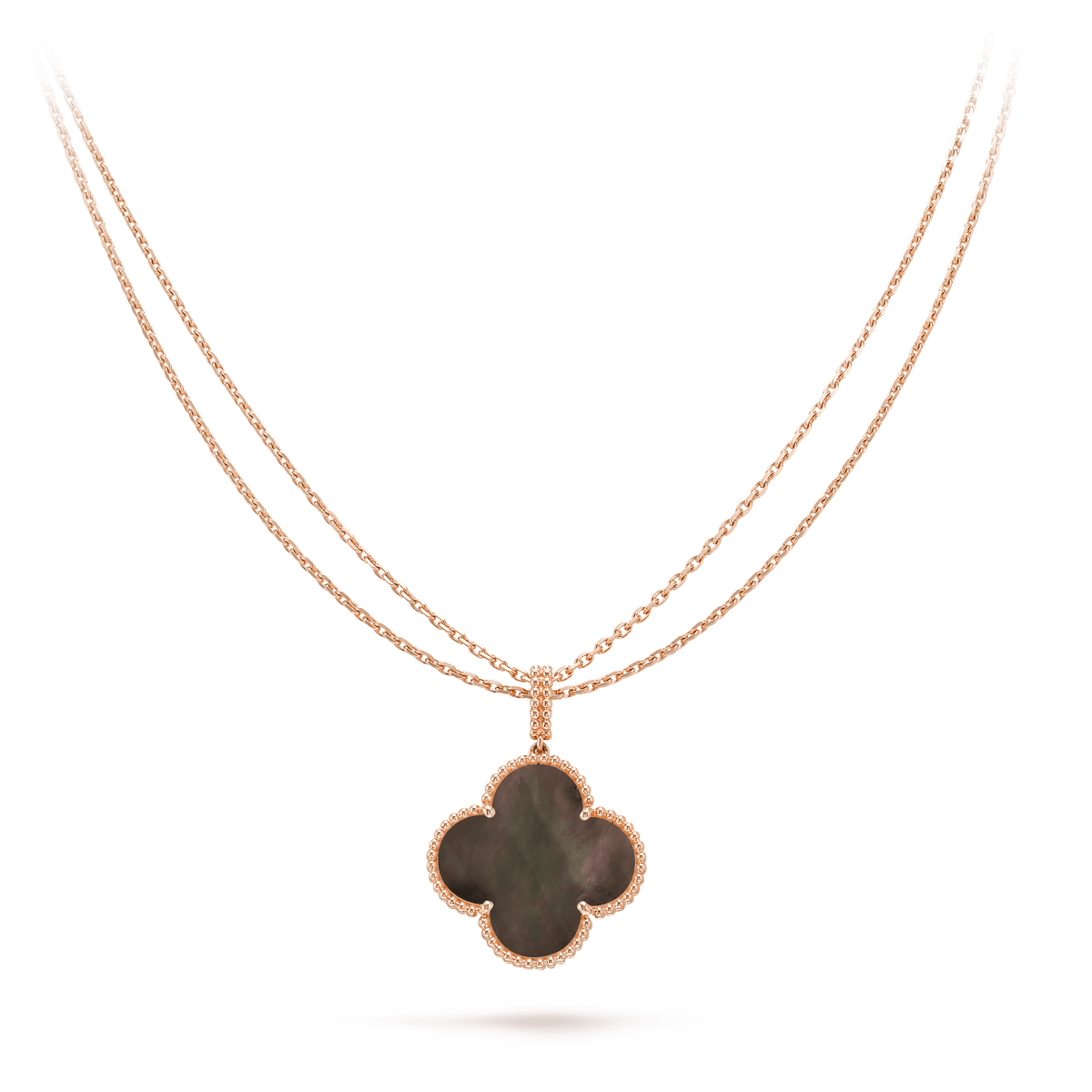 [⭐Novea]CLOVER 25MM GOLD DARK MOP BIG CLOVER NECKLACE