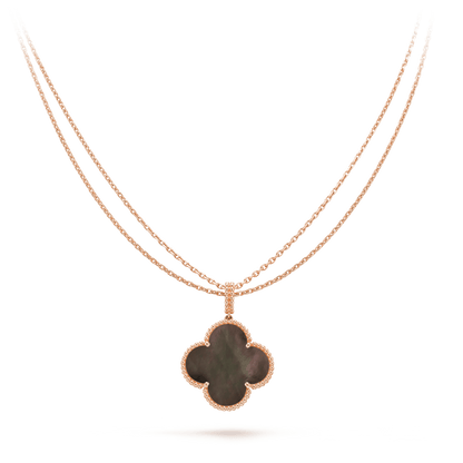 [⭐Novea]CLOVER 25MM GOLD DARK MOP BIG CLOVER NECKLACE