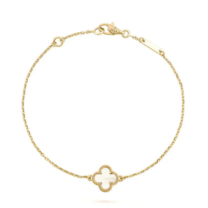 [⭐Novea]CLOVER WHITE MOP SINGLE FLOWER BRACELET