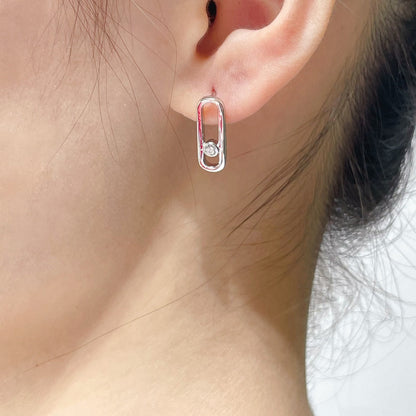 [⭐Novea]MOVE UNO SMALL 1 DIAMOND EARRINGS