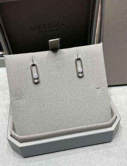 [⭐Novea]MOVE UNO SMALL 1 DIAMOND EARRINGS