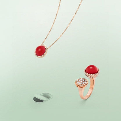[⭐Novea]PERLEE COULEURS DIAMOND ROSE GOLD BETWEEN THE FINGER RING