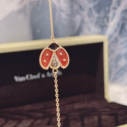 [⭐Novea]LUCKY SPRING 1 MOTIF PINK GOLD BRACELET