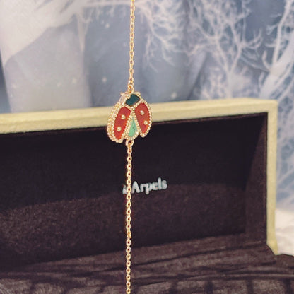 [⭐Novea]LUCKY SPRING 1 MOTIF PINK GOLD BRACELET