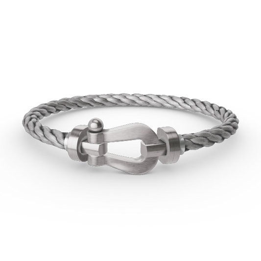 [⭐Novea]FORCE LARGE HORSESHOE NO DIAMOND BRACELET SILVER